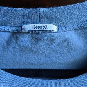 WOLFORD COTTON STRETCH PERIWINKLE TEE XS